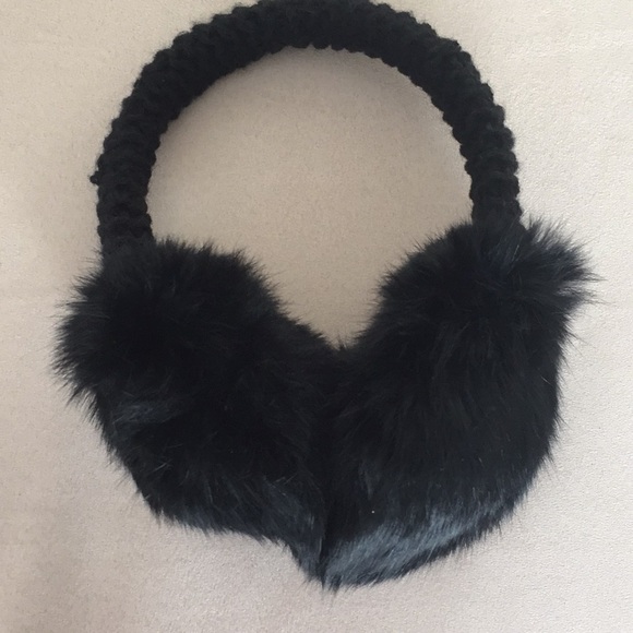 Black fur ear muffs - Picture 1 of 2